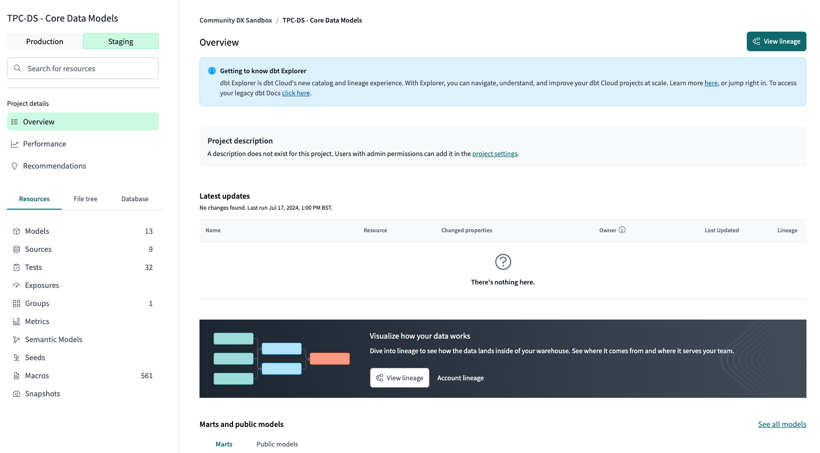 Explore in a staging environment Explore in a staging environment